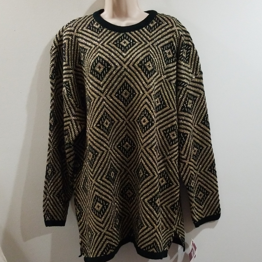 Sheridan square woman, sparkly crew neck sweater